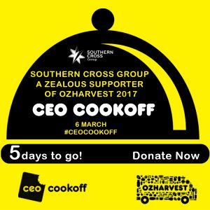 Southern Cross Group supporter of OzHarvest's CEO CookOff