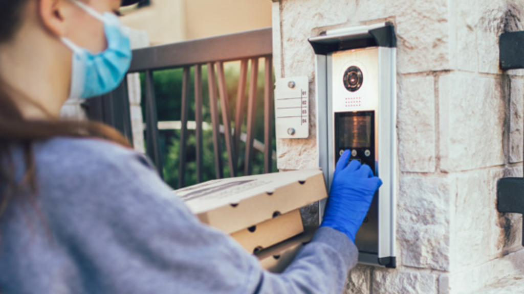 Banner image showing modern intercom systems including indoor monitors and outdoor call stations, highlighting access control and communication features